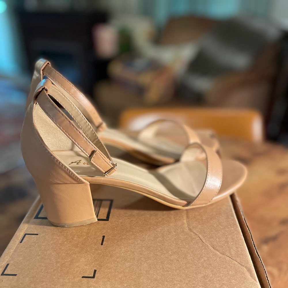 Amazon Tan Block Heels